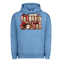 Pigment Pebble Blue it's a baseball kinda day Urban Hoodie - Jasminsmagicworld