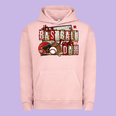 It's A Baseball Kinda Day Urban Hoodie Designed By Jasminsmagicworld