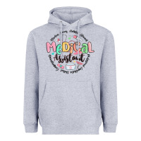 Heather Grey medical assistant nurse Heavyweight Hoodie - MaliasSmallBusiness