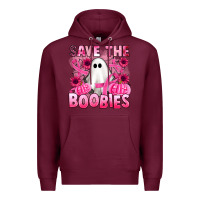 Burgundy save the boobies Premium Hoodie - Artiststas