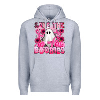 Heather Grey save the boobies Premium Hoodie - Artiststas
