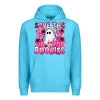 Ocean Blue save the boobies Premium Hoodie - Artiststas