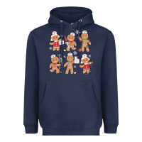 Navy nurse gingerbread Heavyweight Hoodie - MaliasSmallBusiness