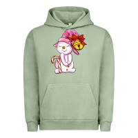 Pigment Oil Green winter pink snowman Urban Hoodie - AdoDesignShop