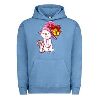 Pigment Pebble Blue winter pink snowman Urban Hoodie - AdoDesignShop