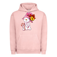 Pigment Salmon winter pink snowman Urban Hoodie - AdoDesignShop