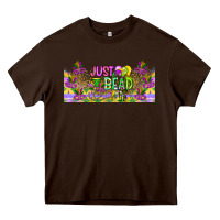 Chocolate Brown Just Bead Heavy Core Tee - CowhideDigitalArt