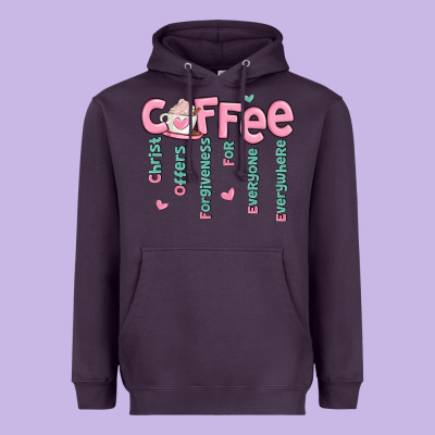 Heavyweight Hoodie coffee and christ