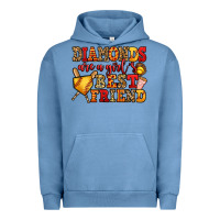 Pigment Pebble Blue diamonds are a girl's best friend softball Urban Hoodie - Jasminsmagicworld