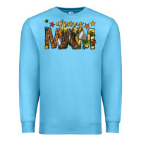 Ocean Blue army mom Premium Sweatshirt - texasbilliewilder