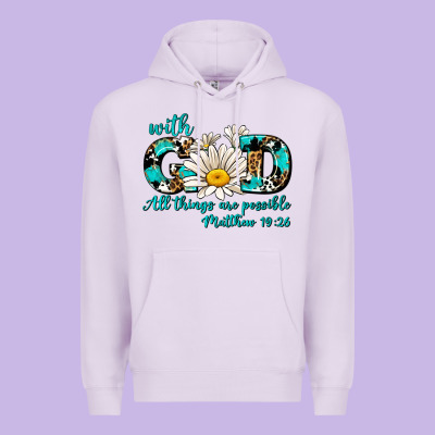 With God All Things Are Possible Daisy Premium Hoodie Designed By Adodesignshop