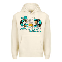 Tofu with god all things are possible daisy Premium Hoodie - AdoDesignShop