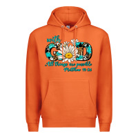 Carrot with god all things are possible daisy Premium Hoodie - AdoDesignShop
