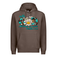 Coffee with god all things are possible daisy Premium Hoodie - AdoDesignShop