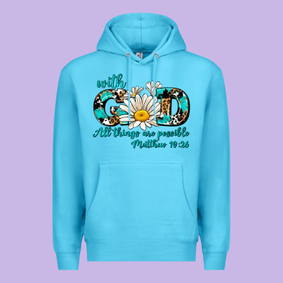 With God All Things Are Possible Daisy Premium Hoodie Designed By Adodesignshop