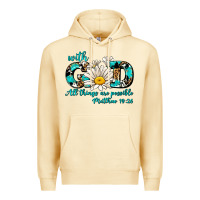 Pina Colada with god all things are possible daisy Premium Hoodie - AdoDesignShop