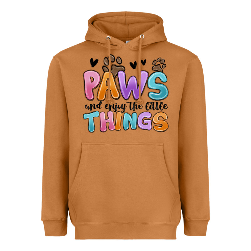 Paws And Enjoy The Little Things Heavyweight Hoodie by MaliasSmallBusiness | Teevron