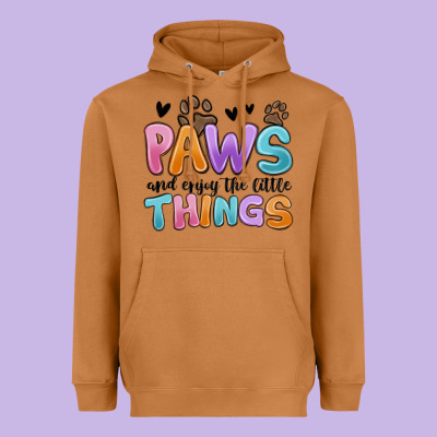 Heavyweight Hoodie paws and enjoy the little things