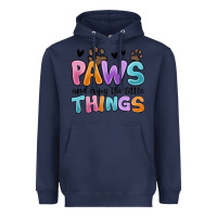 Navy paws and enjoy the little things Heavyweight Hoodie - MaliasSmallBusiness