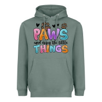Sage paws and enjoy the little things Heavyweight Hoodie - MaliasSmallBusiness