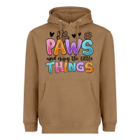 Toasted Coconut paws and enjoy the little things Heavyweight Hoodie - MaliasSmallBusiness