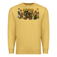 Antique Gold army wife western Premium Sweatshirt - texasbilliewilder
