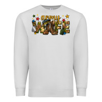 Dove Grey army wife western Premium Sweatshirt - texasbilliewilder