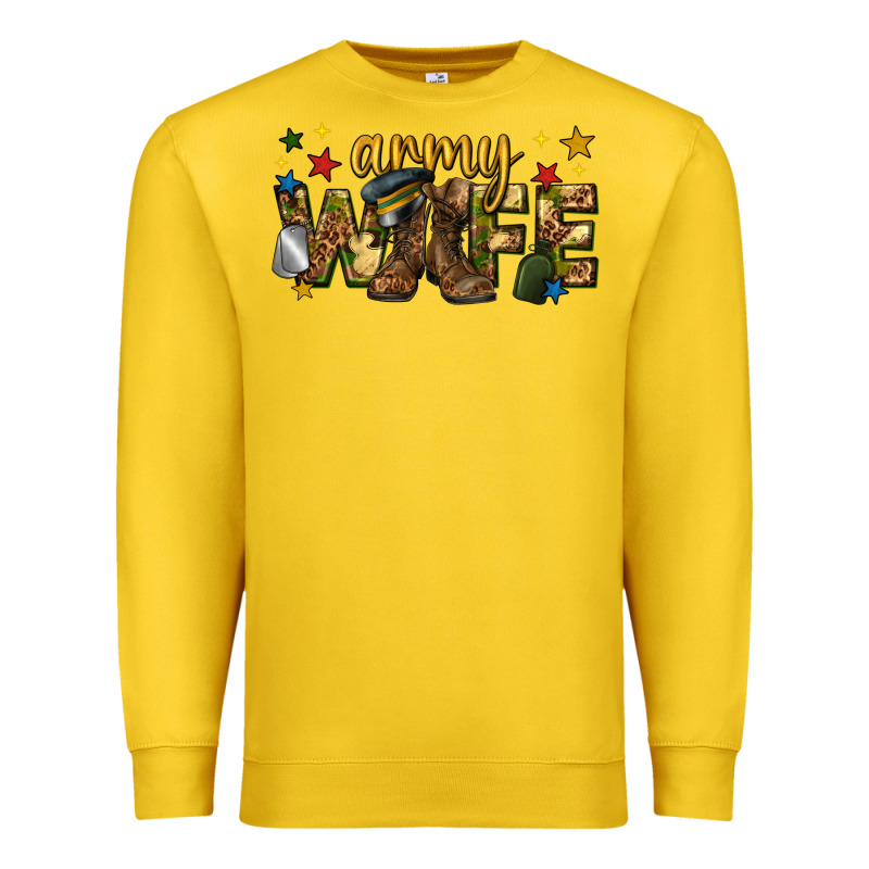 Army Wife Western Premium Sweatshirt by texasbilliewilder | Teevron