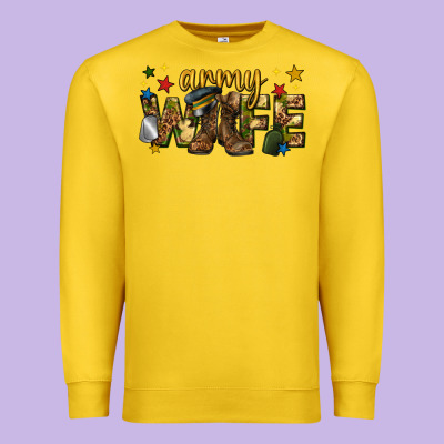 Premium Sweatshirt army wife western