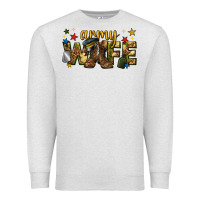 Oatmeal Heather army wife western Premium Sweatshirt - texasbilliewilder