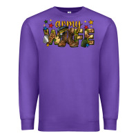 Purple army wife western Premium Sweatshirt - texasbilliewilder