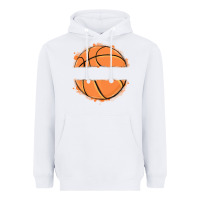 White custom basketball Heavyweight Hoodie - MaliasSmallBusiness