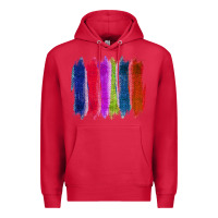 Cardinal Colored Jute Brush Strokes Premium Hoodie - Bettercallsaul
