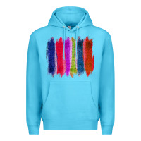 Ocean Blue Colored Jute Brush Strokes Premium Hoodie - Bettercallsaul