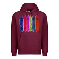 Burgundy Colored Jute Brush Strokes Premium Hoodie - Bettercallsaul