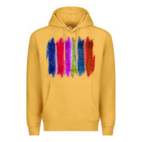 Mustard Colored Jute Brush Strokes Premium Hoodie - Bettercallsaul