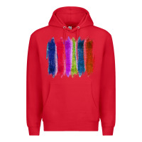Red Colored Jute Brush Strokes Premium Hoodie - Bettercallsaul