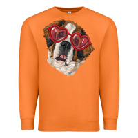 Carrot saint bernard with love glasses Premium Sweatshirt - RanaPortraitStore