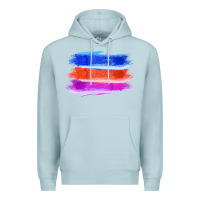 Blue Mist Blue Orange Purple Colored Triple Brush Strokes Premium Hoodie - Bettercallsaul