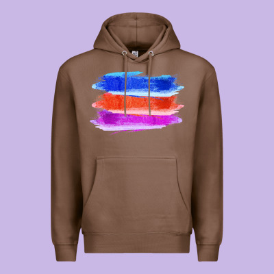 Blue Orange Purple Colored Triple Brush Strokes Premium Hoodie Designed By Bettercallsaul