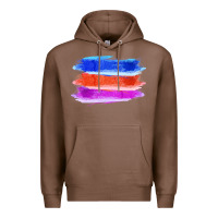 Chestnut Blue Orange Purple Colored Triple Brush Strokes Premium Hoodie - Bettercallsaul