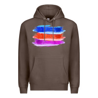 Coffee Blue Orange Purple Colored Triple Brush Strokes Premium Hoodie - Bettercallsaul