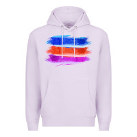 Lilac Blue Orange Purple Colored Triple Brush Strokes Premium Hoodie - Bettercallsaul