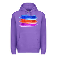 Purple Blue Orange Purple Colored Triple Brush Strokes Premium Hoodie - Bettercallsaul