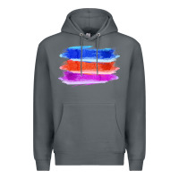 Rock Blue Orange Purple Colored Triple Brush Strokes Premium Hoodie - Bettercallsaul