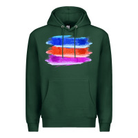Sports Green Blue Orange Purple Colored Triple Brush Strokes Premium Hoodie - Bettercallsaul