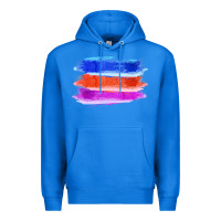 True Royal Blue Orange Purple Colored Triple Brush Strokes Premium Hoodie - Bettercallsaul