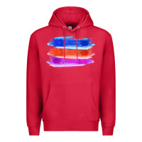 Cardinal Blue Orange Purple Colored Triple Brush Strokes Premium Hoodie - Bettercallsaul