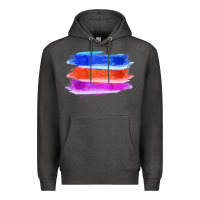 Charcoal Heather Blue Orange Purple Colored Triple Brush Strokes Premium Hoodie - Bettercallsaul