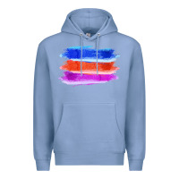 Colony Blue Blue Orange Purple Colored Triple Brush Strokes Premium Hoodie - Bettercallsaul